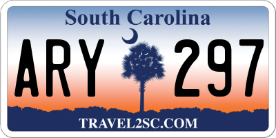 SC license plate ARY297