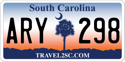 SC license plate ARY298
