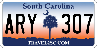 SC license plate ARY307