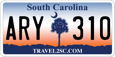 SC license plate ARY310