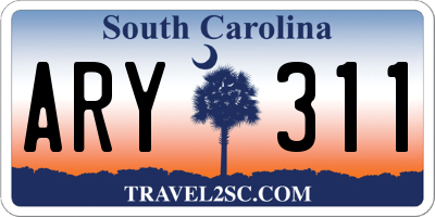SC license plate ARY311
