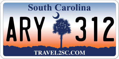 SC license plate ARY312