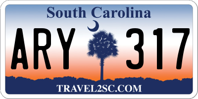 SC license plate ARY317