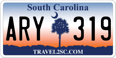 SC license plate ARY319