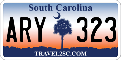 SC license plate ARY323