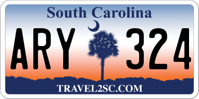 SC license plate ARY324