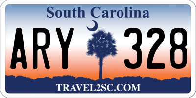 SC license plate ARY328