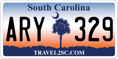 SC license plate ARY329