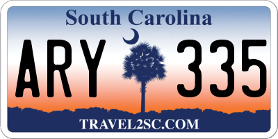 SC license plate ARY335