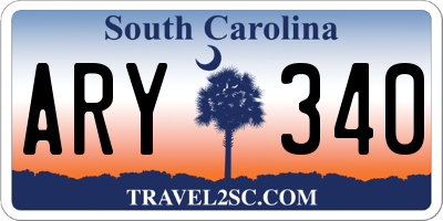 SC license plate ARY340