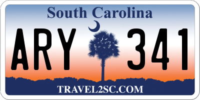 SC license plate ARY341