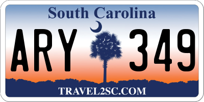SC license plate ARY349