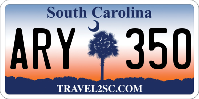 SC license plate ARY350
