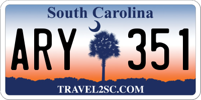 SC license plate ARY351