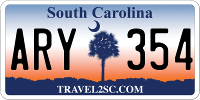 SC license plate ARY354