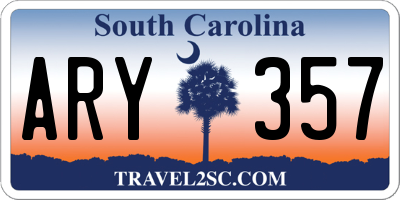 SC license plate ARY357