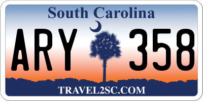 SC license plate ARY358