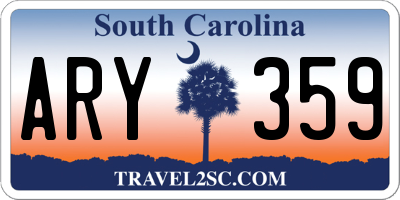 SC license plate ARY359