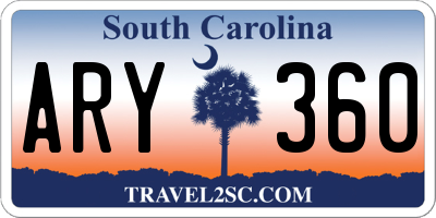SC license plate ARY360