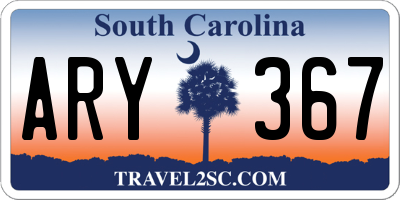 SC license plate ARY367