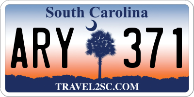 SC license plate ARY371