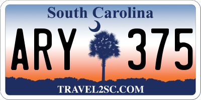 SC license plate ARY375