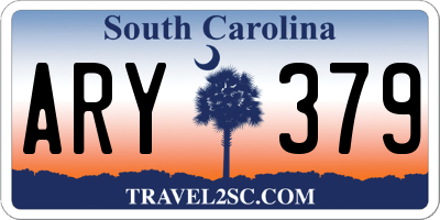 SC license plate ARY379