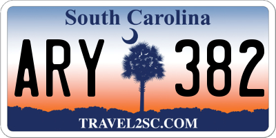SC license plate ARY382