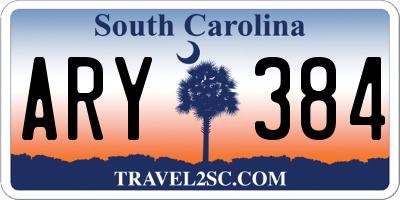 SC license plate ARY384