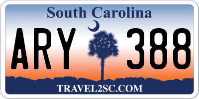 SC license plate ARY388