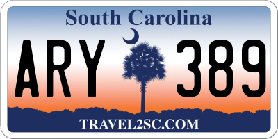 SC license plate ARY389