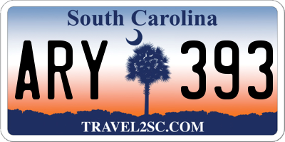 SC license plate ARY393