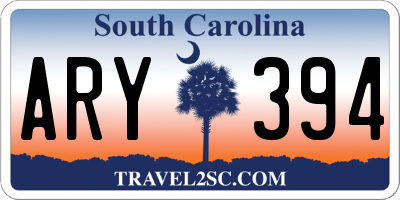 SC license plate ARY394