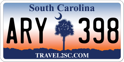 SC license plate ARY398