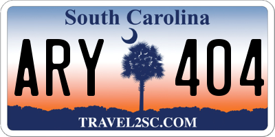 SC license plate ARY404