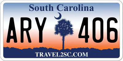 SC license plate ARY406