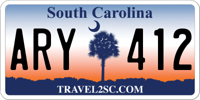 SC license plate ARY412
