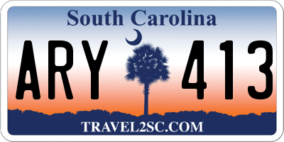SC license plate ARY413