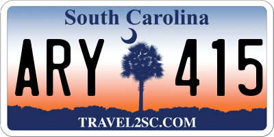 SC license plate ARY415