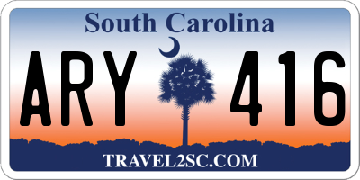 SC license plate ARY416