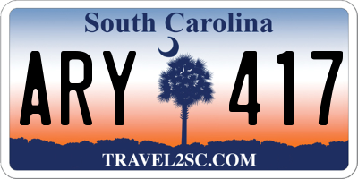 SC license plate ARY417