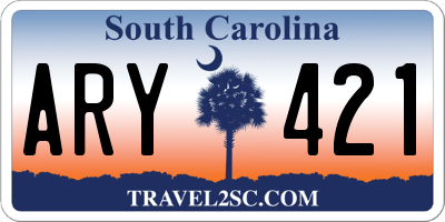 SC license plate ARY421