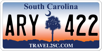 SC license plate ARY422