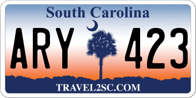 SC license plate ARY423