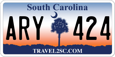 SC license plate ARY424
