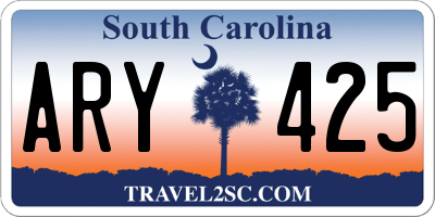 SC license plate ARY425