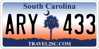 SC license plate ARY433