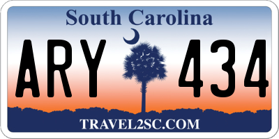 SC license plate ARY434