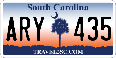 SC license plate ARY435