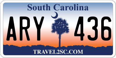 SC license plate ARY436
